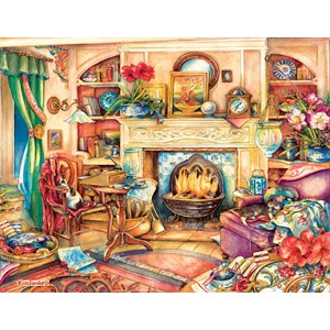 SunsOut (23447) - Kim Jacobs: "Fireside Embroidery" - 1000 pieces puzzle