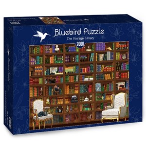 Bluebird Puzzle (70274) - Matthieu Martin: "The Vintage Library" - 2000 pieces puzzle