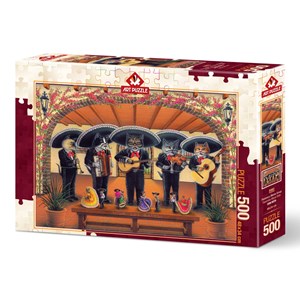 Art Puzzle (5082) - Don Roth: "Flamenco Meow Team" - 500 pieces puzzle