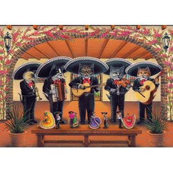 Art Puzzle (5082) - Don Roth: "Flamenco Meow Team" - 500 pieces puzzle