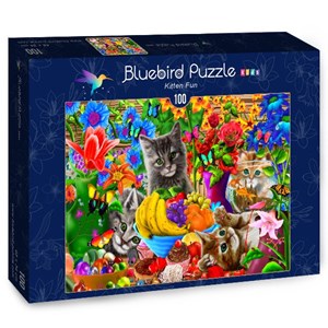 Bluebird Puzzle (70393) - Gerald Newton: "Kitten Fun" - 100 pieces puzzle