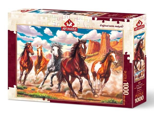 Art Puzzle (4224) - "Running Wild in the Valley" - 1000 pieces puzzle