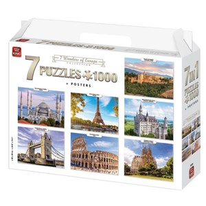 King International (55929) - "7 Wonders of Europe" - 1000 pieces puzzle