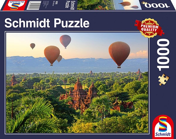 Schmidt Spiele (58956) - "Hot Air Balloons Mandalay Myanmar" - 1000 pieces puzzle