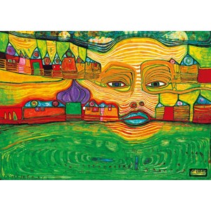 Bluebird Puzzle (60063) - Friedensreich Hundertwasser: "Irinaland over the Balkans, 1969" - 1000 pieces puzzle
