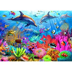 Bluebird Puzzle (70169) - Adrian Chesterman: "Dolphin Coral Reef" - 1000 pieces puzzle