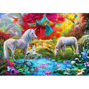 Bluebird Puzzle (70148) - Jan Patrik Krasny: "Oriental Unicorns" - 1000 pieces puzzle