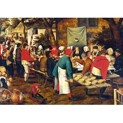 Bluebird Puzzle (60025) - Pieter Brueghel the Younger: "Peasant Wedding Feast" - 1000 pieces puzzle