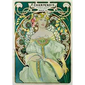 Bluebird Puzzle (60033) - Alphonse Mucha: "Daydream, 1897" - 1000 pieces puzzle