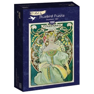 Bluebird Puzzle (60033) - Alphonse Mucha: "Daydream, 1897" - 1000 pieces puzzle
