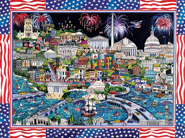 SunsOut (74058) - Sharie Hatchett Bohlmann: "Fireworks over Washington DC" - 1000 pieces puzzle