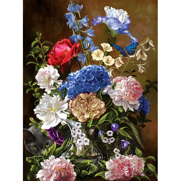 SunsOut (67709) - "Bouquet in Blue" - 1000 pieces puzzle