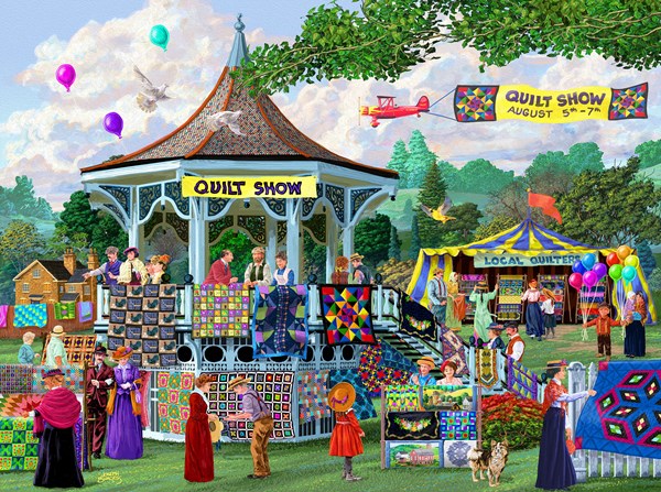 SunsOut (38894) - Joseph Burgess: "Summer Quilt Show" - 1000 pieces puzzle