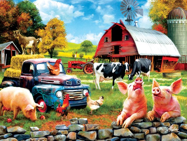 SunsOut (42063) - Sharon Steele: "Farm Days" - 1000 pieces puzzle