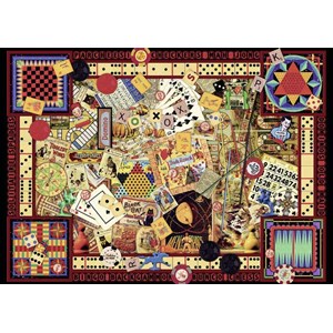 Ravensburger (19406) - Kate Ward Thacker: "Vintage Games" - 1000 pieces puzzle