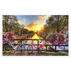 Pintoo (h1770) - "Beautiful Sunrise Over Amsterdam" - 1000 pieces puzzle