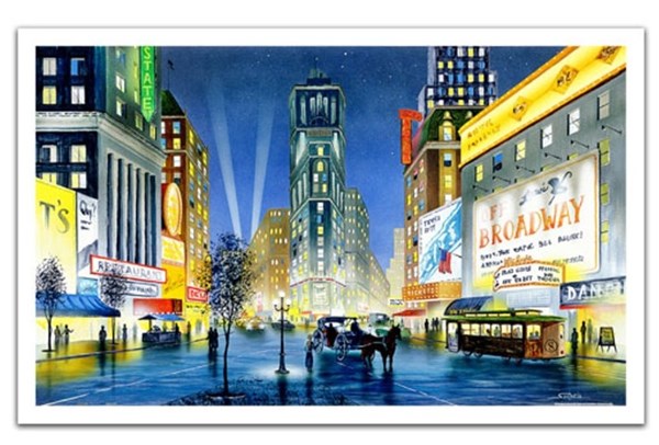 Pintoo (h1997) - Ken Shotwell: "Night in New York" - 1000 pieces puzzle