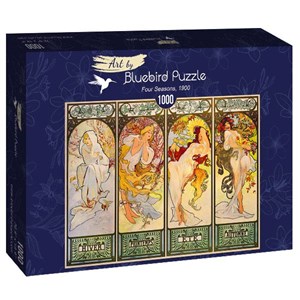 Bluebird Puzzle (60056) - Alphonse Mucha: "Four Seasons, 1900" - 1000 pieces puzzle