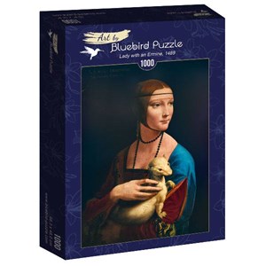 Bluebird Puzzle (60012) - Leonardo Da Vinci: "Lady with an Ermine, 1489" - 1000 pieces puzzle