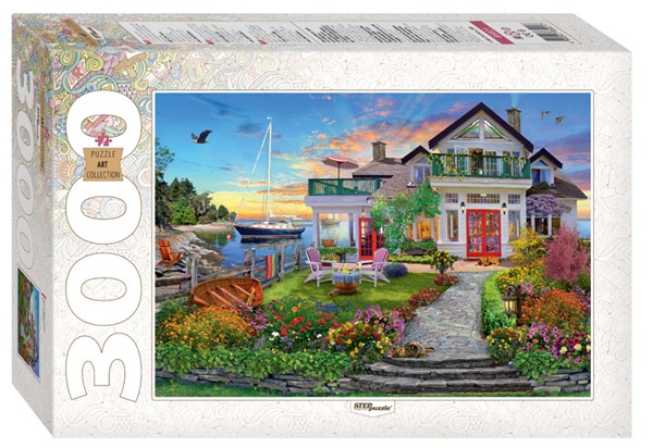 Step Puzzle (85021) - "House by the bay" - 3000 pieces puzzle