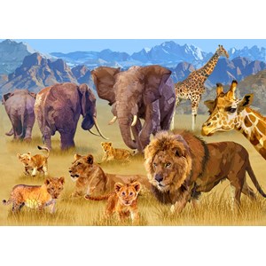 Bluebird Puzzle (70419) - François Ruyer: "Savannah Animals" - 1500 pieces puzzle