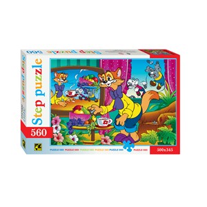 Step Puzzle (78034) - "Leopold the Cat" - 560 pieces puzzle