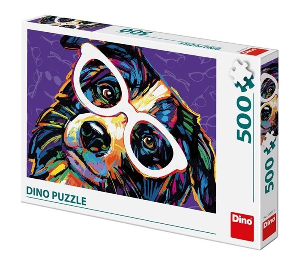 Dino (50235) - "Dog with Glasses" - 500 pieces puzzle