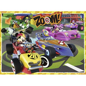 Ravensburger (10974) - "Mickey and the Roadster Racers" - 100 pieces puzzle