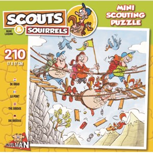 PuzzelMan (814) - "Scouts & Squirrels, Suspension bridge" - 210 pieces puzzle