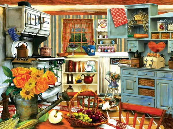 SunsOut (28851) - Tom Wood: "Grandma's Country Kitchen" - 1000 pieces puzzle