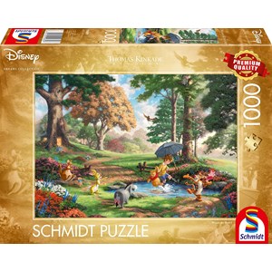 Schmidt Spiele (59689) - Thomas Kinkade: "Disney, Winnie The Pooh" - 1000 pieces puzzle
