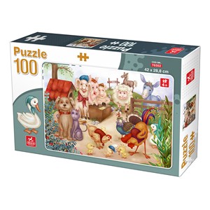 Deico (76502) - "Farm Animals" - 100 pieces puzzle