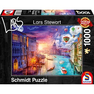 Schmidt Spiele (59906) - Lars Stewart: "Venice, Night and Day" - 1000 pieces puzzle