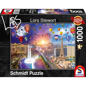 Schmidt Spiele (59907) - Lars Stewart: "Las Vegas, Night and Day" - 1000 pieces puzzle