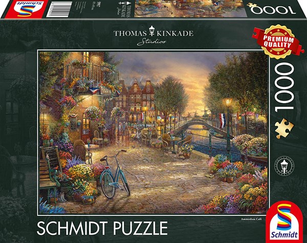 Schmidt Spiele (59917) - Thomas Kinkade: "Amsterdam" - 1000 pieces puzzle