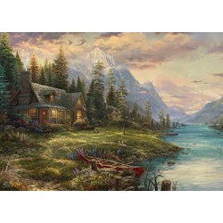Schmidt Spiele (59918) - Thomas Kinkade: "Father's Day Outing" - 1000 pieces puzzle