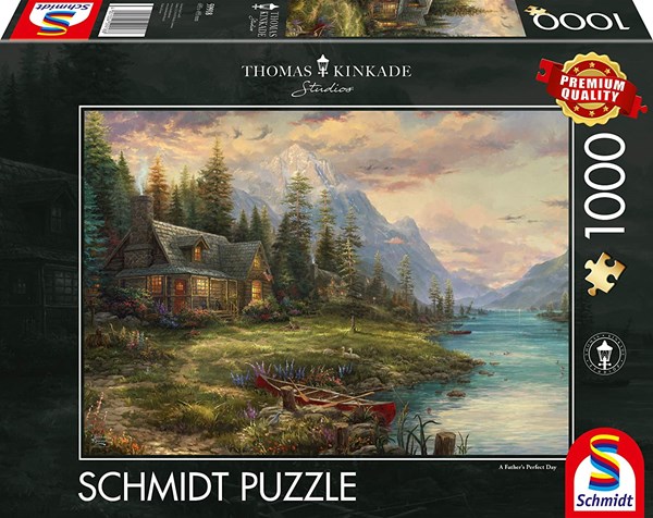Schmidt Spiele (59918) - Thomas Kinkade: "Father's Day Outing" - 1000 pieces puzzle
