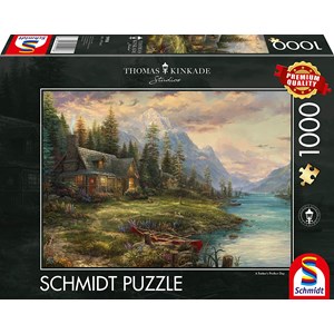Schmidt Spiele (59918) - Thomas Kinkade: "Father's Day Outing" - 1000 pieces puzzle