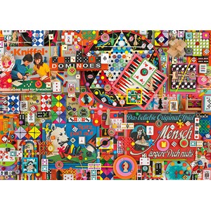 Schmidt Spiele (59900) - Shelley Davies: "Vintage Board Games" - 1000 pieces puzzle