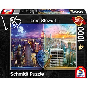 Schmidt Spiele (59905) - Lars Stewart: "New York, Night and Day" - 1000 pieces puzzle
