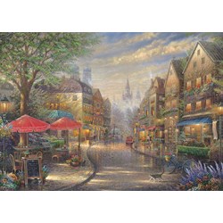 Schmidt Spiele (59675) - Thomas Kinkade: "Cafe in Munich" - 1000 pieces puzzle
