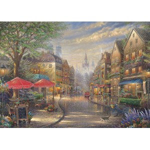 Schmidt Spiele (59675) - Thomas Kinkade: "Cafe in Munich" - 1000 pieces puzzle