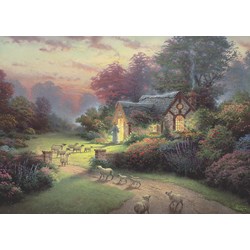Schmidt Spiele (59678) - Thomas Kinkade: "Spirit, Cottage of the Good Shepherd" - 1000 pieces puzzle