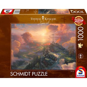 Schmidt Spiele (59679) - Thomas Kinkade: "Spirit, The Cross" - 1000 pieces puzzle