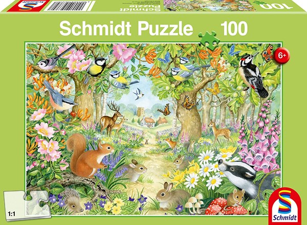Schmidt Spiele (56370) - "Animals of the Forest" - 100 pieces puzzle