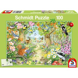 Schmidt Spiele (56370) - "Animals of the Forest" - 100 pieces puzzle