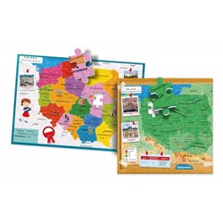 Clementoni (50021) - "Poland Map" - 104 pieces puzzle