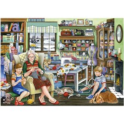 Falcon (11273) - Fiona Osbaldstone: "Granny's Sewing Room" - 1000 pieces puzzle