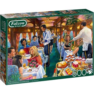 Jumbo (11328) - Jim Mitchell: "The Dining Carriage" - 500 pieces puzzle
