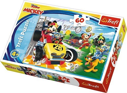 Trefl (17322) - "Disney, Mickey and the Roadster Racers" - 60 pieces puzzle